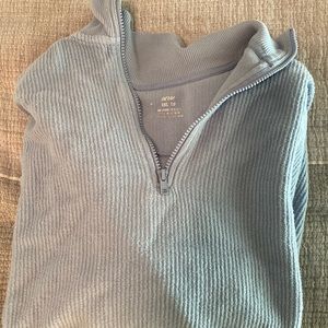 American Eagle oversized quarter zip ribbed sweater size XXS